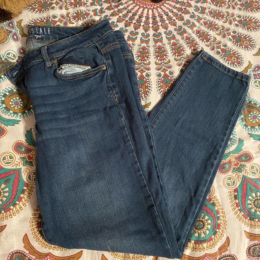 Aeropostale dark wash skinny jeans